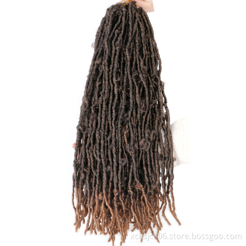 Butterfly Locs Wholesale 24&14 Inch Long Synthetic Crochet Braiding Crochet Butterfly Faux Locs Natural Twist Hair Extensions
